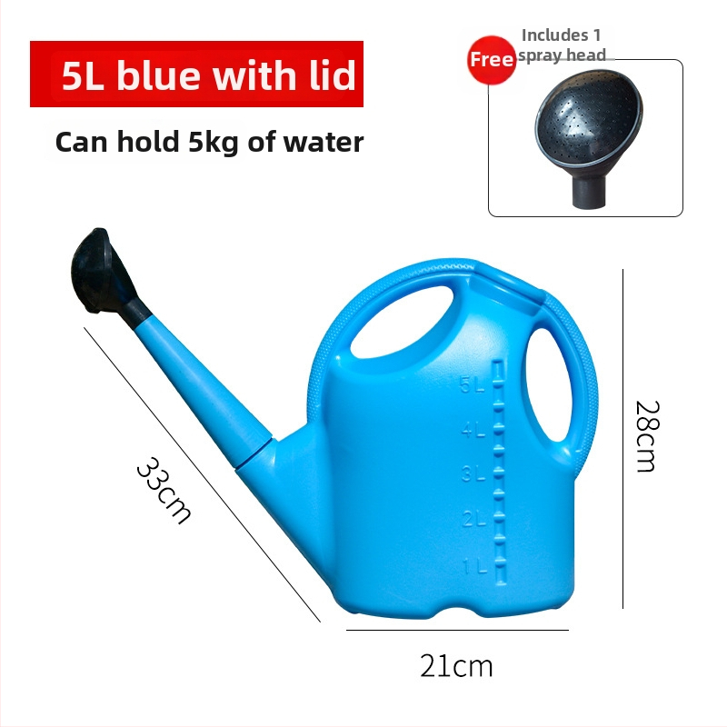 Plastmasas laistīšanas kanna ar garu izplūdumu