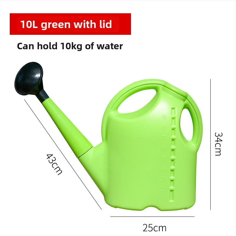 Plastmasas laistīšanas kanna ar garu izplūdumu