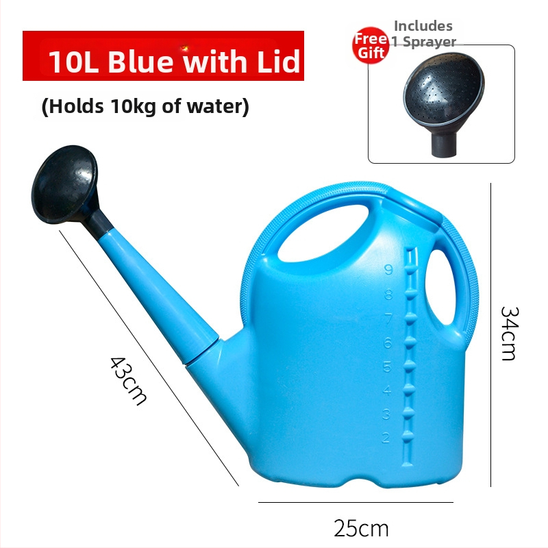 Plastmasas laistīšanas kanna ar garu izplūdumu