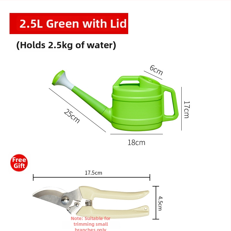 Plastmasas laistīšanas kanna ar garu izplūdumu