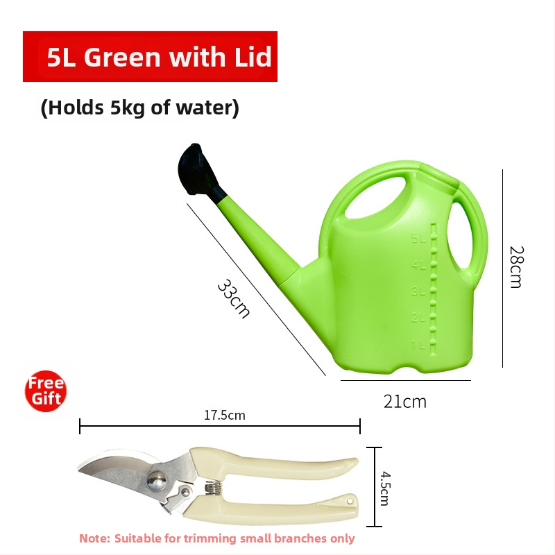 Plastmasas laistīšanas kanna ar garu izplūdumu