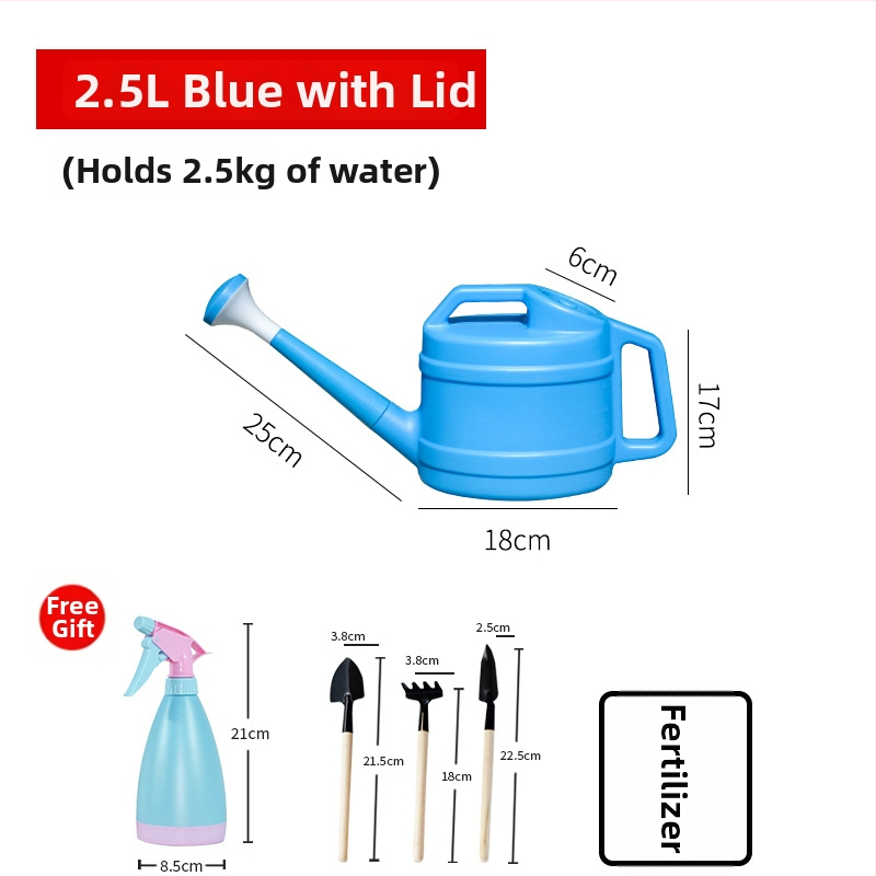 Plastmasas laistīšanas kanna ar garu izplūdumu