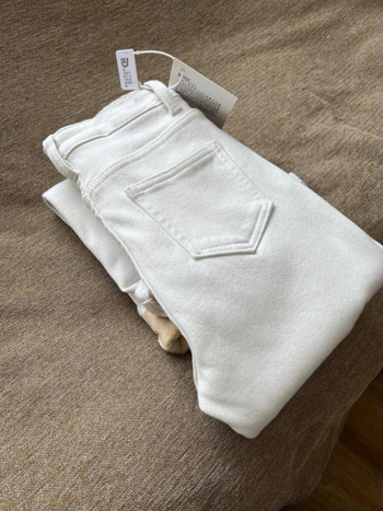 Bijele traperice s flecom za žene, jesen-zima, novi dizajn, visoki pas, elastične, uski kroj, bootcut