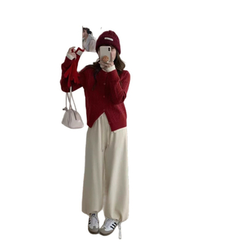 Ženske casual hlače, mješavina pamuka i viskoze 30–50%, opuštena silueta, debele, zima 2025