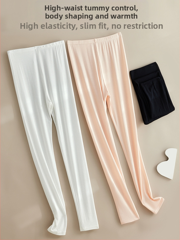 Modalas sieviešu legingi ar augstu vidukli, plāna iekšējā odere, 3/4 garums, rudens-ziemas sezona