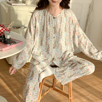 Pidžama komplekts no bambusa šķiedras māmiņām un zīdīšanai ar garām piedurknēm un garām biksēm, ikdienas komforts, 70–80% bambusa šķiedras saturs, visām sezonām