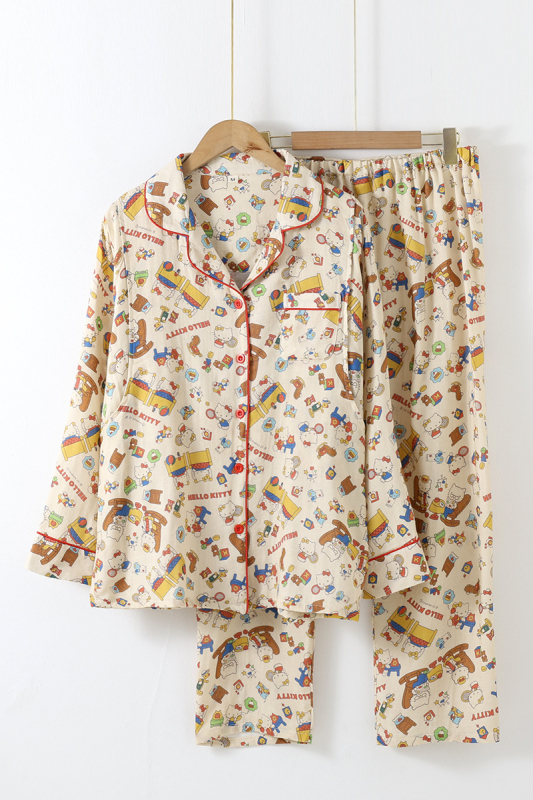 Pidžama komplekts no bambusa šķiedras māmiņām un zīdīšanai ar garām piedurknēm un garām biksēm, ikdienas komforts, 70–80% bambusa šķiedras saturs, visām sezonām