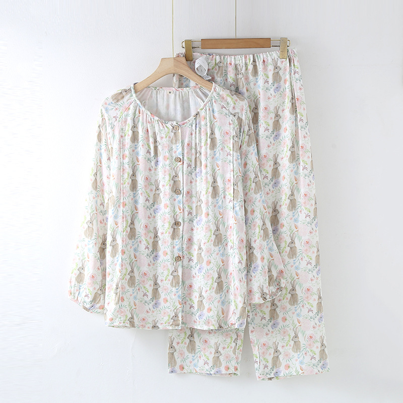 Pidžama komplekts no bambusa šķiedras māmiņām un zīdīšanai ar garām piedurknēm un garām biksēm, ikdienas komforts, 70–80% bambusa šķiedras saturs, visām sezonām