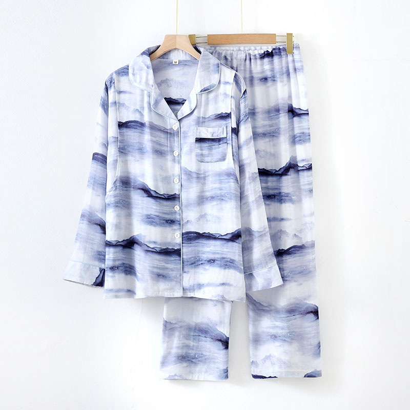 Pidžama komplekts no bambusa šķiedras māmiņām un zīdīšanai ar garām piedurknēm un garām biksēm, ikdienas komforts, 70–80% bambusa šķiedras saturs, visām sezonām