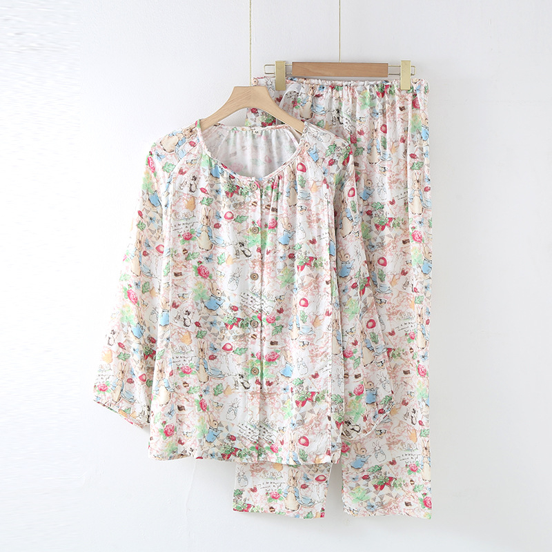 Pidžama komplekts no bambusa šķiedras māmiņām un zīdīšanai ar garām piedurknēm un garām biksēm, ikdienas komforts, 70–80% bambusa šķiedras saturs, visām sezonām