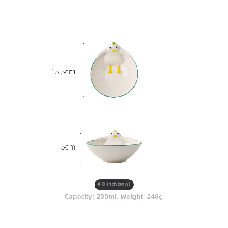 Bērnu karikatūru keramikas ēdiena servisa komplekts – Wanjia, keramika, karikatūru stils, piemērots bērniem