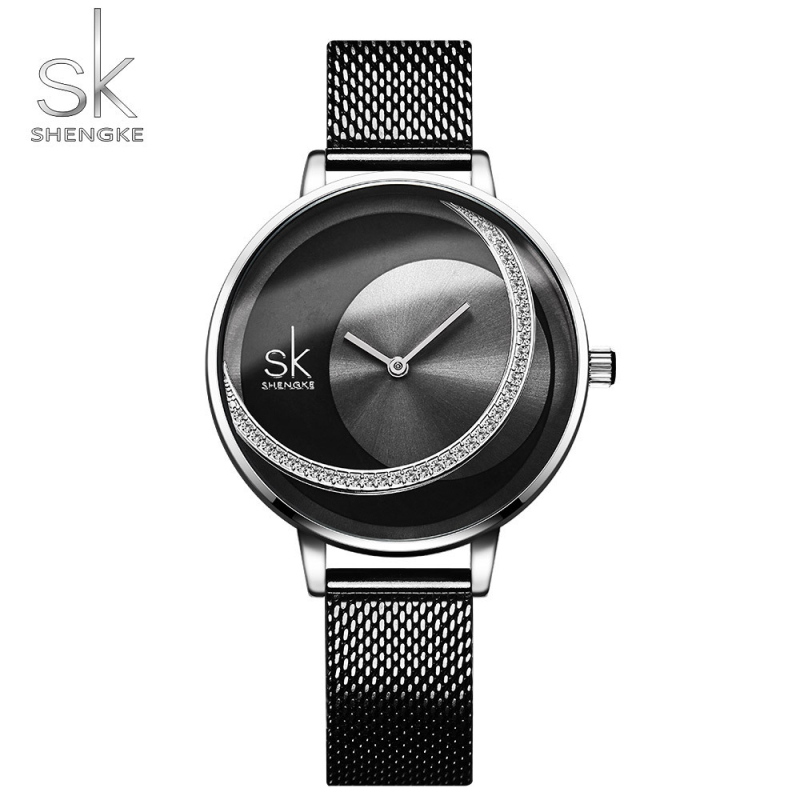 Ženski kvarcni sat s sunburst brojčanikom i dijamantnim ukrasima, promjer brojčanika 35 mm, Miyota PC20 mehanizam, vodootpornost 30 m