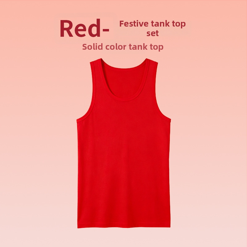 Langsha vīriešu I-veida veste, 100% kokvilna, apaļš kakls, bez piedurknēm, 161–180 g/m²