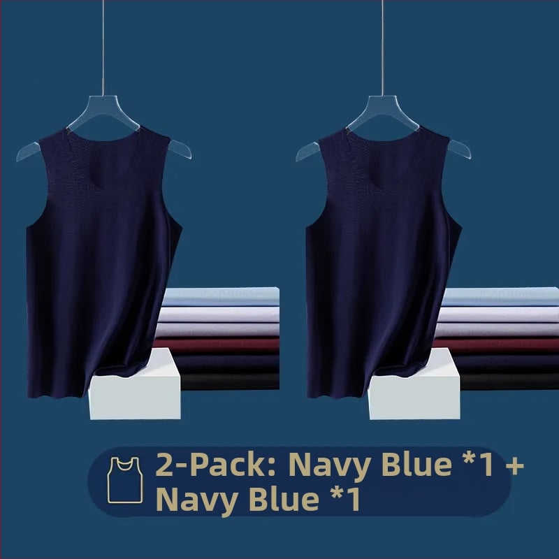 Vīriešu modalā bez piedurknēm top, ultra plāns audums 81–100 g/m2, 90–95% modal, V veida kakla izgriezums, aktīvs stils