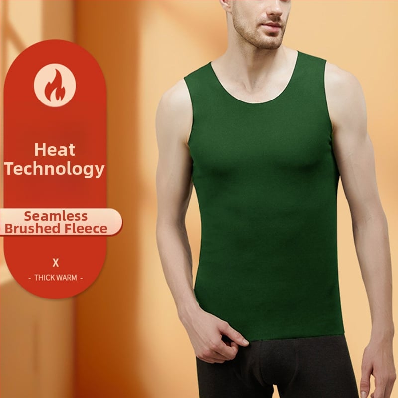 Vīriešu platu plecu sporta vestes, bezšuvju pamata slānis, 100% poliesters, bieza auduma 201–250 g/m2, apaļš kakls