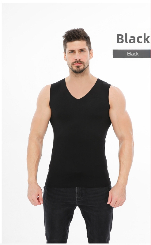 Muška topla bezšivna vesta s V-izrezom, veluru podstava, pull-over dizajn; 90% poliester (kationični), težina tkanine 181–200 g/m², jednostruka, oblikovanje tijela.