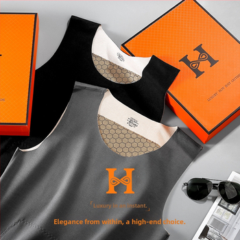 Muški termalni prsluk s De Velvet presvlakom – osnovni sloj, podpora struka, zaštita trbuha i leđa, okrugli vrat, preko glave