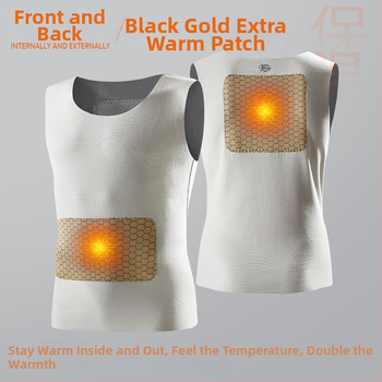 Muški termalni prsluk s De Velvet presvlakom – osnovni sloj, podpora struka, zaštita trbuha i leđa, okrugli vrat, preko glave