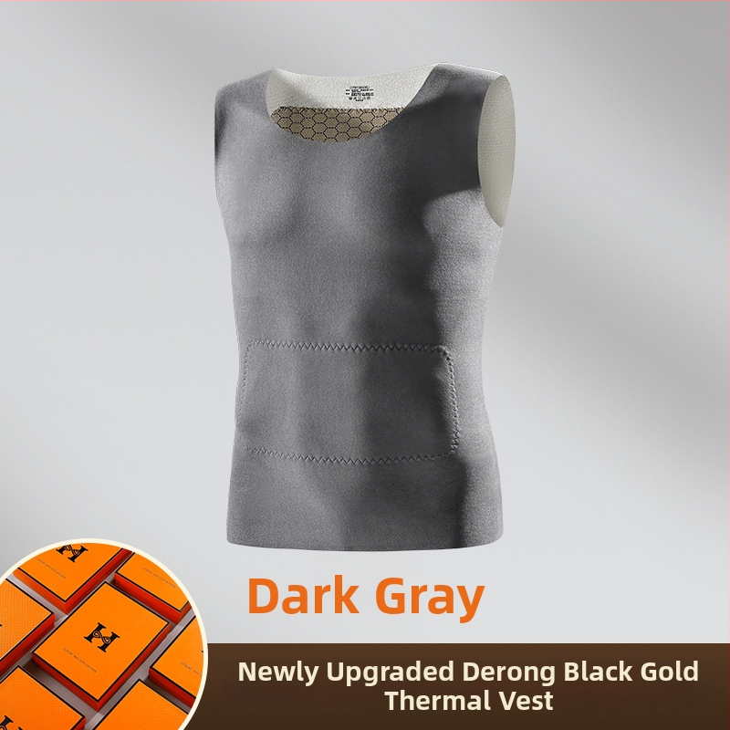 Muški termalni prsluk s De Velvet presvlakom – osnovni sloj, podpora struka, zaštita trbuha i leđa, okrugli vrat, preko glave