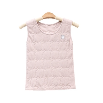 Unisex termalna vest s kapuljačom, dvostruki sloj, za djecu 7–12 godina, okrugli izrez, poliester materijal