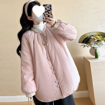 Māmiņu komplekts: pūkaina jaka rudens–ziemas sezonai kopā ar plašām biksēm, chenille audums ar elastānu <30%