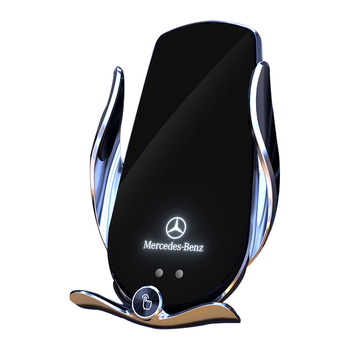 Držač telefona za Mercedes-Benz C‑Class s bežičnim punjenjem 15W, držač na zračni otvor, električno zaključavanje, ugradnja klikom