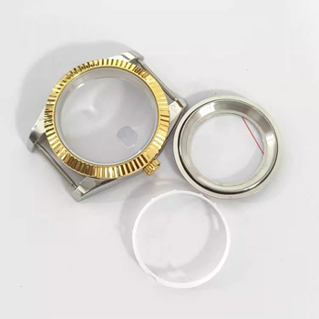 Pulksteņa korpuss 8285 mehānismam, elektroplētos uzklājums, safīra kristāls, caurspīdīgs aizmugurējais vāciņš