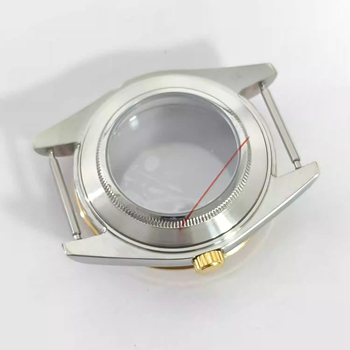 Pulksteņa korpuss 8285 mehānismam, elektroplētos uzklājums, safīra kristāls, caurspīdīgs aizmugurējais vāciņš