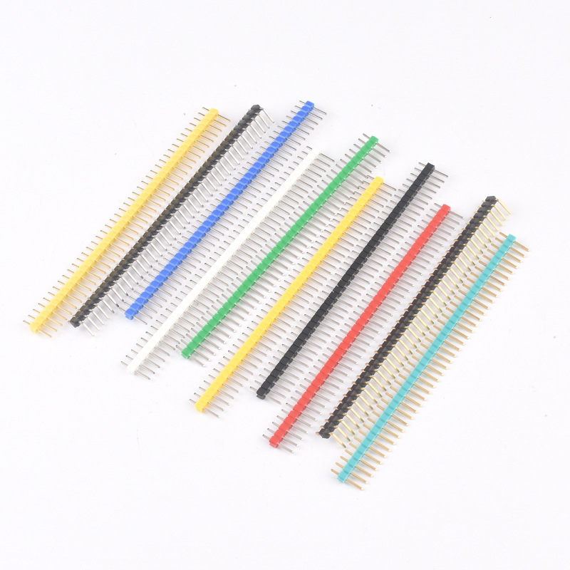 HXS κεφαλίδα ακίδων 2,54 mm, 40 ακίδων, μονής σειράς, ίσιες και καμπύλες ακίδες, για PCB και ψηφιακή ηλεκτρονική