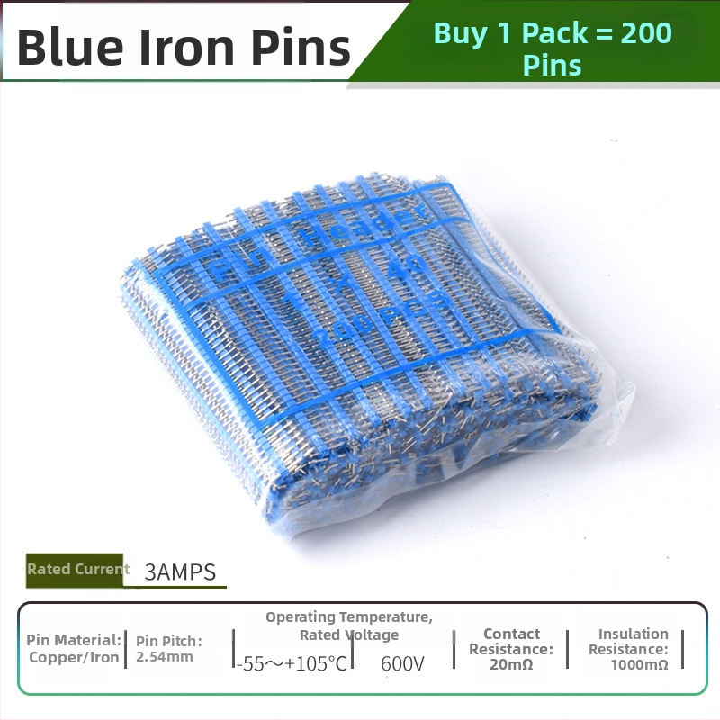 HXS κεφαλίδα ακίδων 2,54 mm, 40 ακίδων, μονής σειράς, ίσιες και καμπύλες ακίδες, για PCB και ψηφιακή ηλεκτρονική