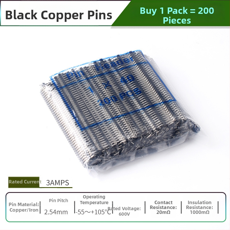 HXS κεφαλίδα ακίδων 2,54 mm, 40 ακίδων, μονής σειράς, ίσιες και καμπύλες ακίδες, για PCB και ψηφιακή ηλεκτρονική