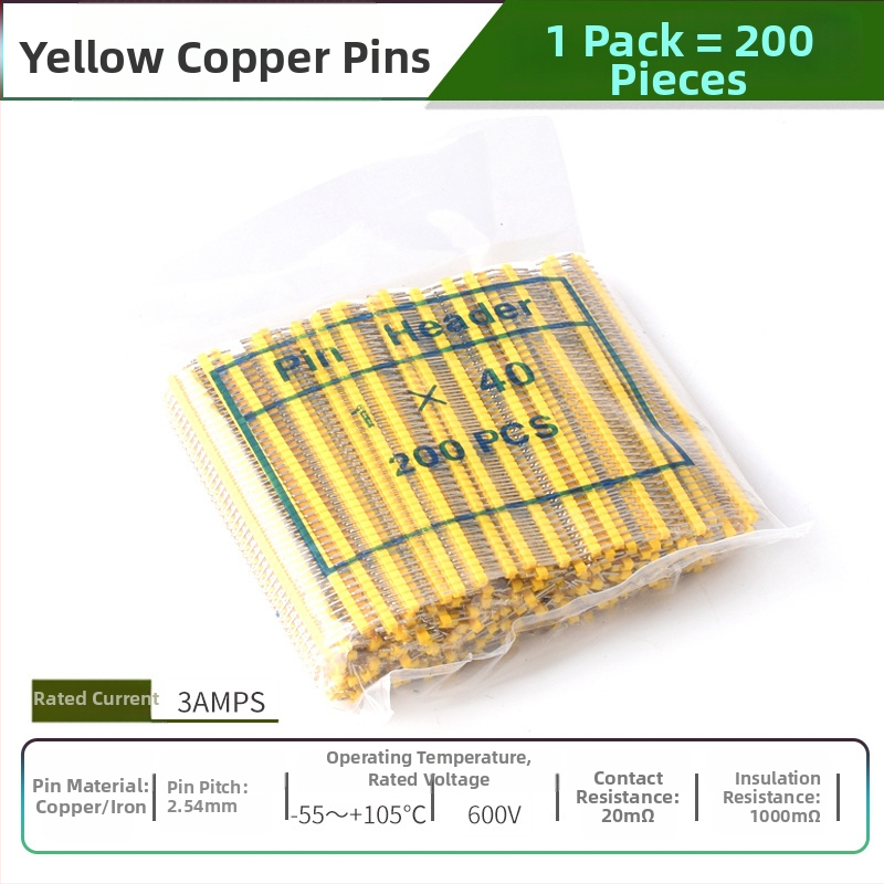 HXS κεφαλίδα ακίδων 2,54 mm, 40 ακίδων, μονής σειράς, ίσιες και καμπύλες ακίδες, για PCB και ψηφιακή ηλεκτρονική