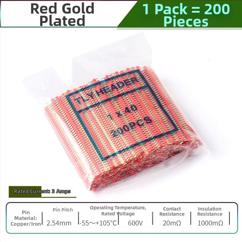 HXS κεφαλίδα ακίδων 2,54 mm, 40 ακίδων, μονής σειράς, ίσιες και καμπύλες ακίδες, για PCB και ψηφιακή ηλεκτρονική