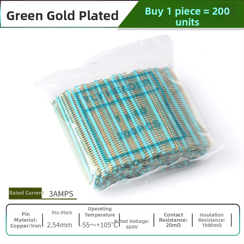 HXS κεφαλίδα ακίδων 2,54 mm, 40 ακίδων, μονής σειράς, ίσιες και καμπύλες ακίδες, για PCB και ψηφιακή ηλεκτρονική