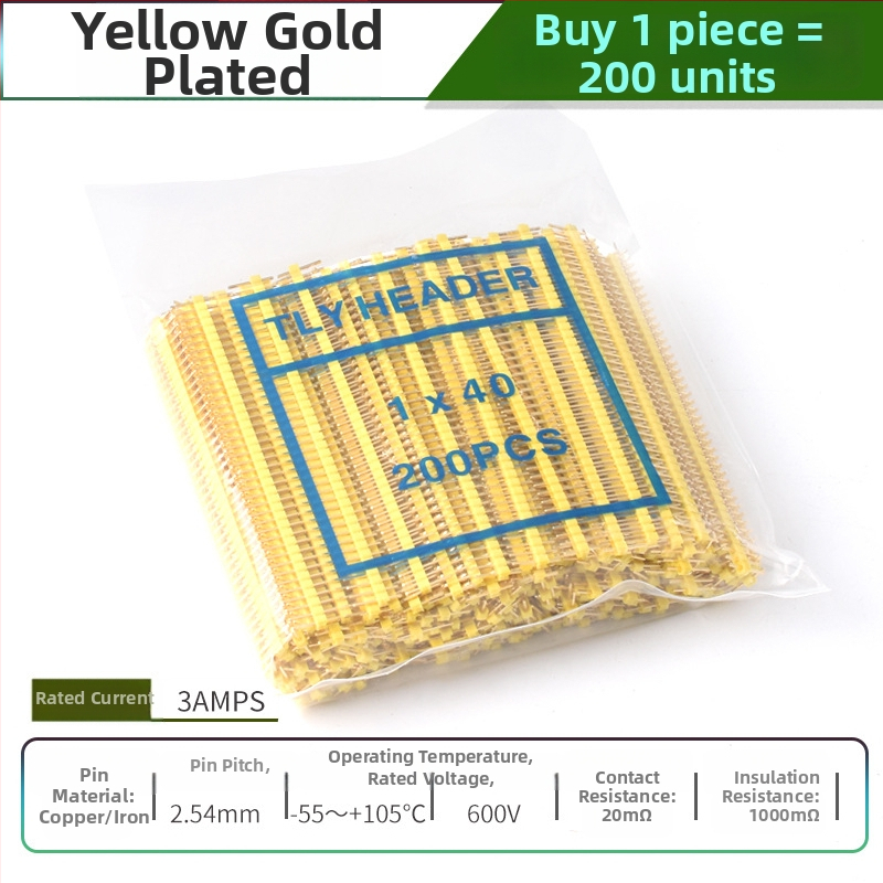 HXS κεφαλίδα ακίδων 2,54 mm, 40 ακίδων, μονής σειράς, ίσιες και καμπύλες ακίδες, για PCB και ψηφιακή ηλεκτρονική