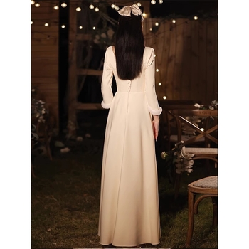 Koszorúslány ruha kínai stílusban, irodalmi retro, poliészter több mint 95%