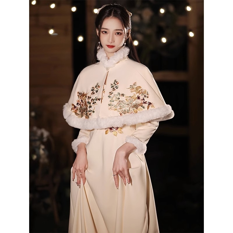 Koszorúslány ruha kínai stílusban, irodalmi retro, poliészter több mint 95%