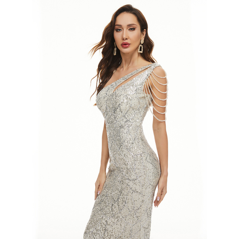 Sieviešu kleita – 90% poliester audums; galvenais materials: poliesters; piemērots ballītēm, ceremonijām, laulībām, banketiem; pieaugušas sievietes