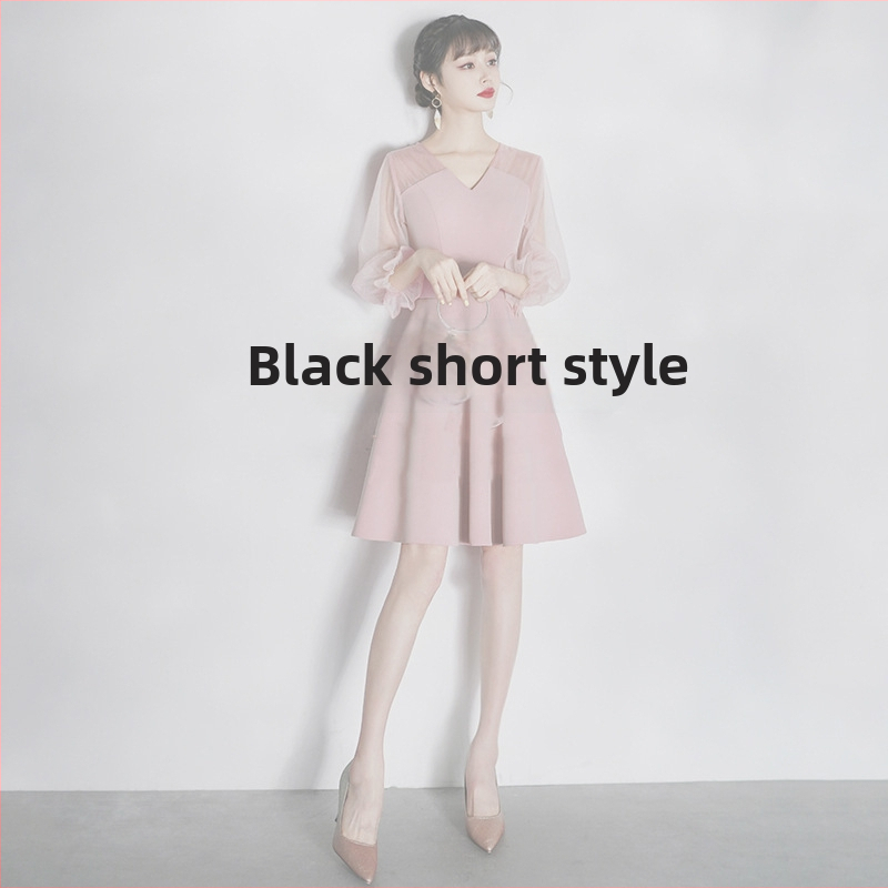 Vakara kleita ar augstu jostu, īsiem piedurknēm, jostas definējoša silueta, gara kleita