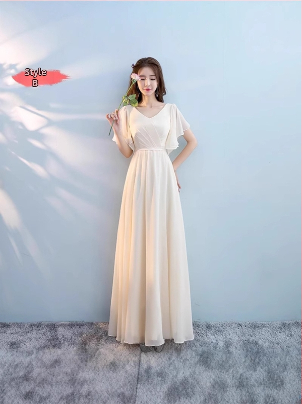 Šaty družičky, halterový výstrih, bez rukávov, A-liniový strih, vrásčitá látka, polyester