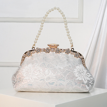 Чанта за ръка с форма на черупка от дантела, заключваща се с ключалка, за ежедневна употреба, марка Aimeiqi, мека триизмерна конструкция, подплата полиестер, пускане през лятото на 2025 г.