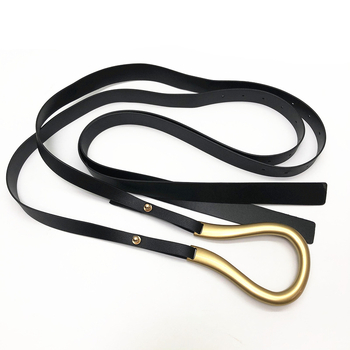 Centură de damă pentru rochie, cataramă în formă de potcoavă, stil coreean, piele artificială, cataramă 12×8,5 cm, lățime 5 cm