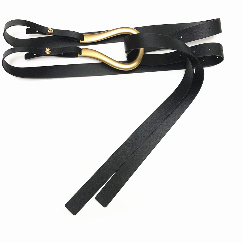 Centură de damă pentru rochie, cataramă în formă de potcoavă, stil coreean, piele artificială, cataramă 12×8,5 cm, lățime 5 cm