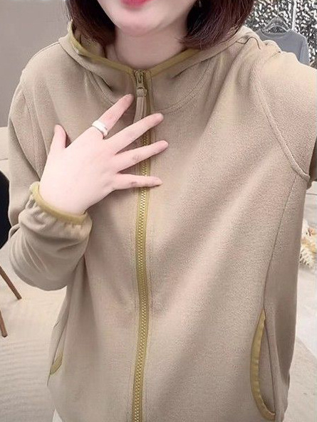 Plus veličine dvostrano velur kapucu topli hoodie jakna za jesen-zimu, modni stil, casual top