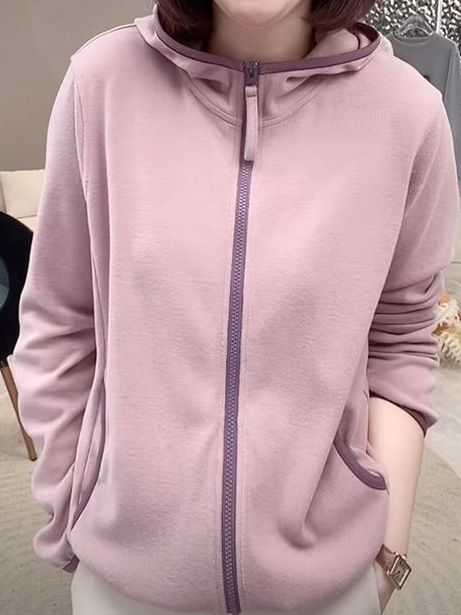 Plus veličine dvostrano velur kapucu topli hoodie jakna za jesen-zimu, modni stil, casual top