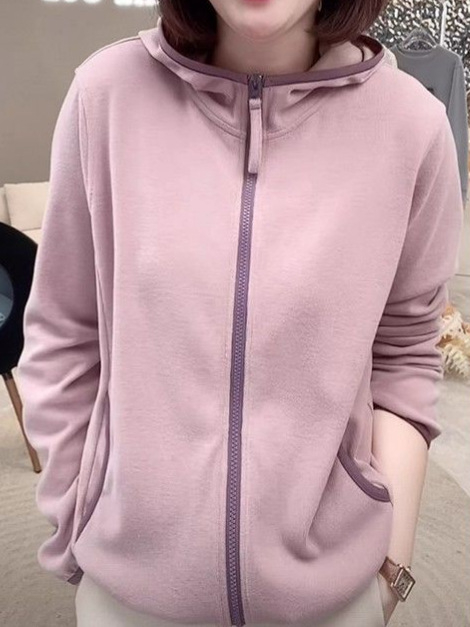 Plus veličine dvostrano velur kapucu topli hoodie jakna za jesen-zimu, modni stil, casual top