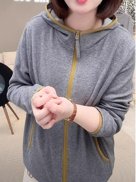 Plus veličine dvostrano velur kapucu topli hoodie jakna za jesen-zimu, modni stil, casual top