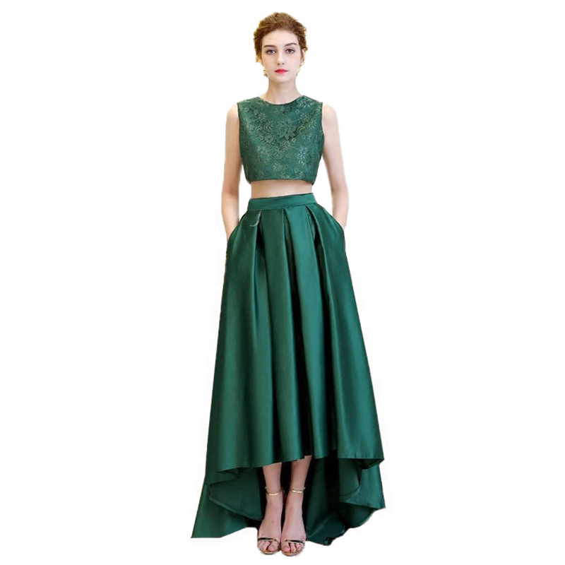 Divdaļīgs kāzu kleitas komplekts: A līnijas gara svārki ar augstu jostu, 3/4 piedurknēm; poliestera šķiedras + hlorētas šķiedras