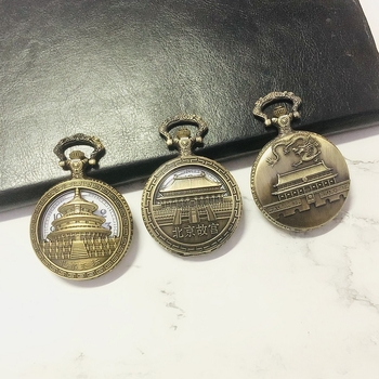 Retro kišeninis laikrodis su atveriamu dangteliu — privjesio dizainas Zabranto miesto Pekine, kvarcinis mechanizmas, korpusas iš cinko lydinio, veidrodinis paviršius lydinys, spiralinė krona, apvalus skaitmuo