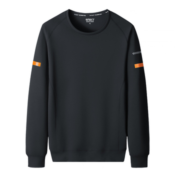 Muški pulover s okruglim izrezom, dugi rukavi, osnovni sportski stil, 100% pamuk, pogodno za proljeće i jesen